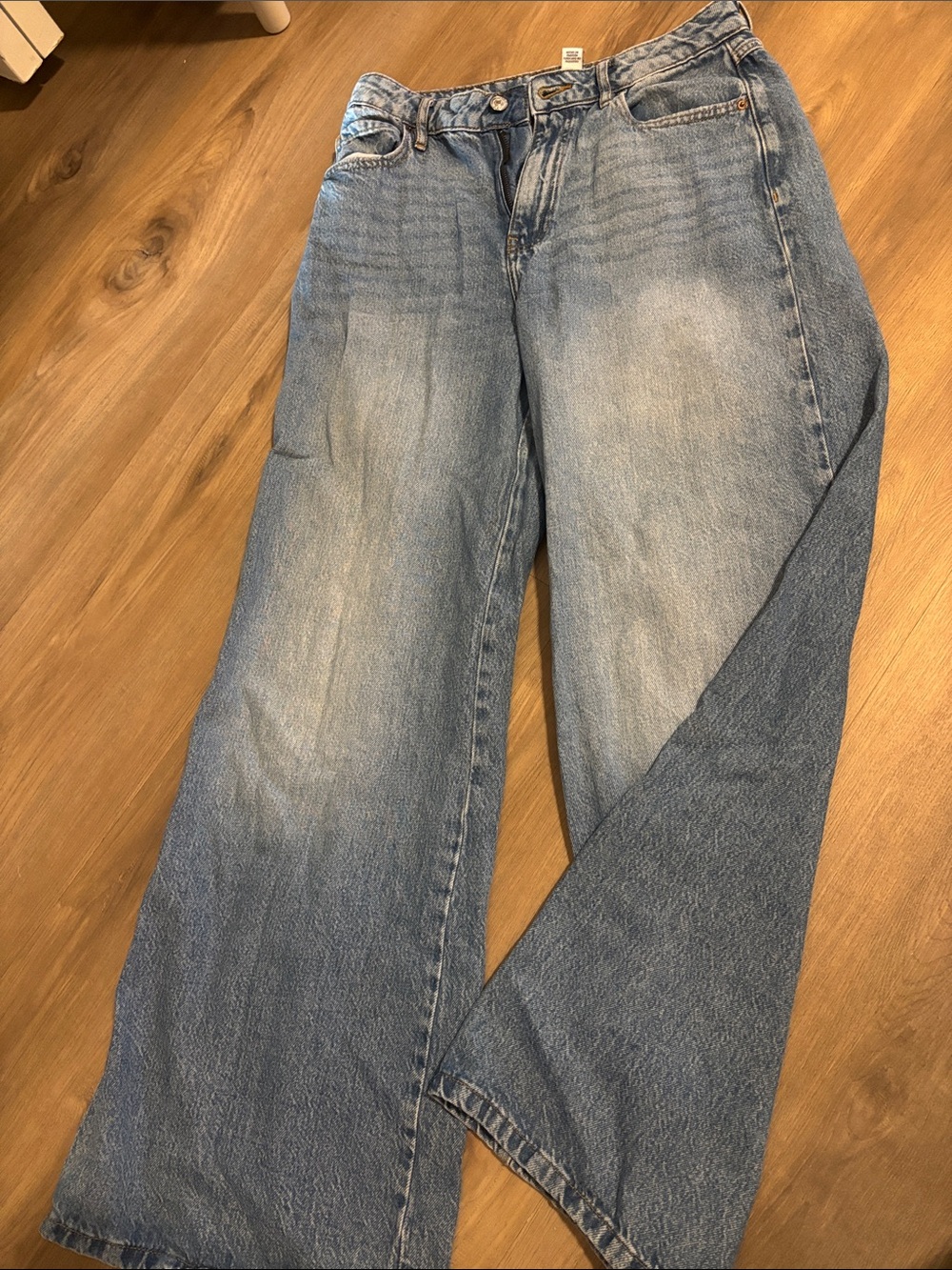 Forever 21 Light Blue Wide-Leg Jeans